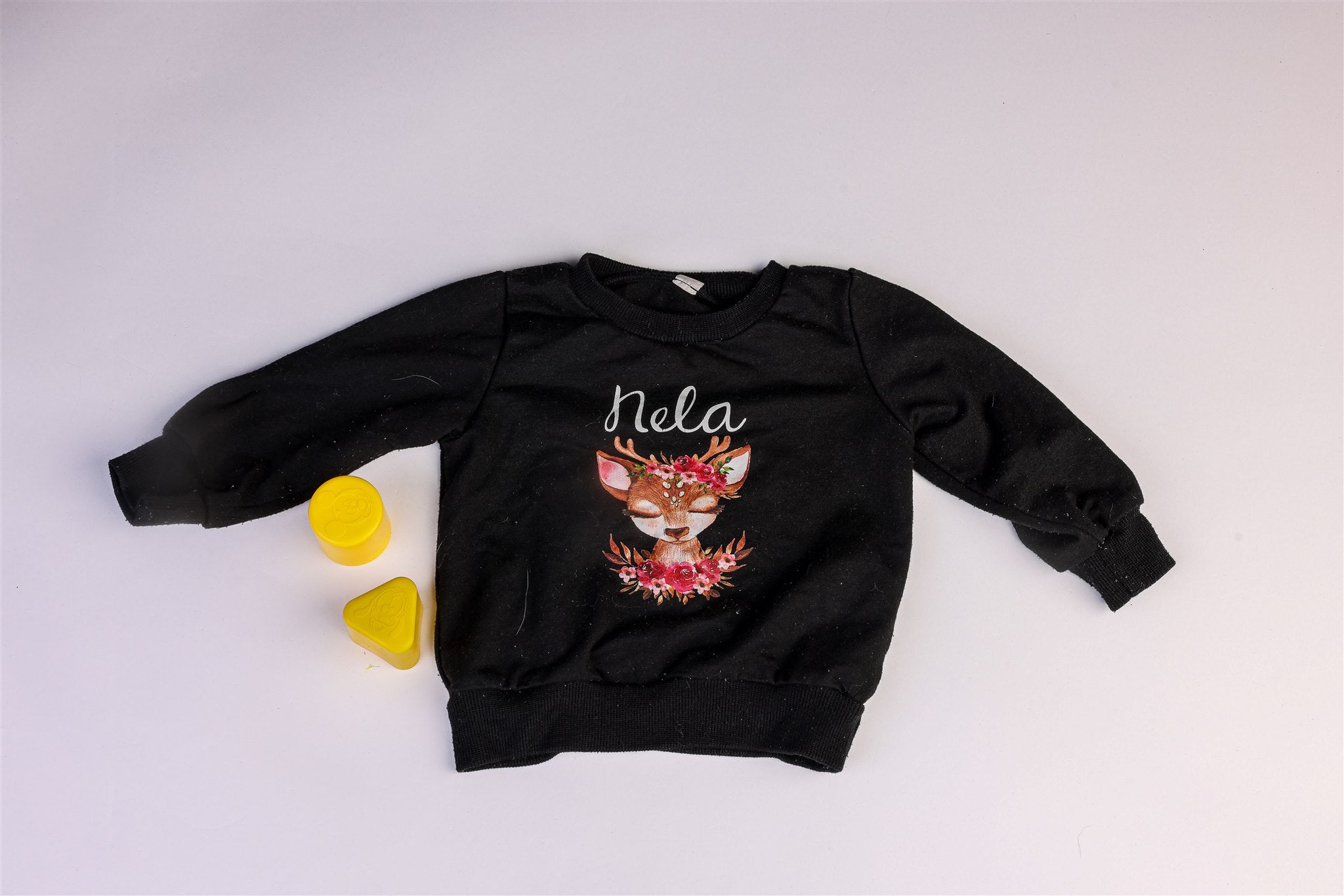 Jumper with deer and flowers "Nela"