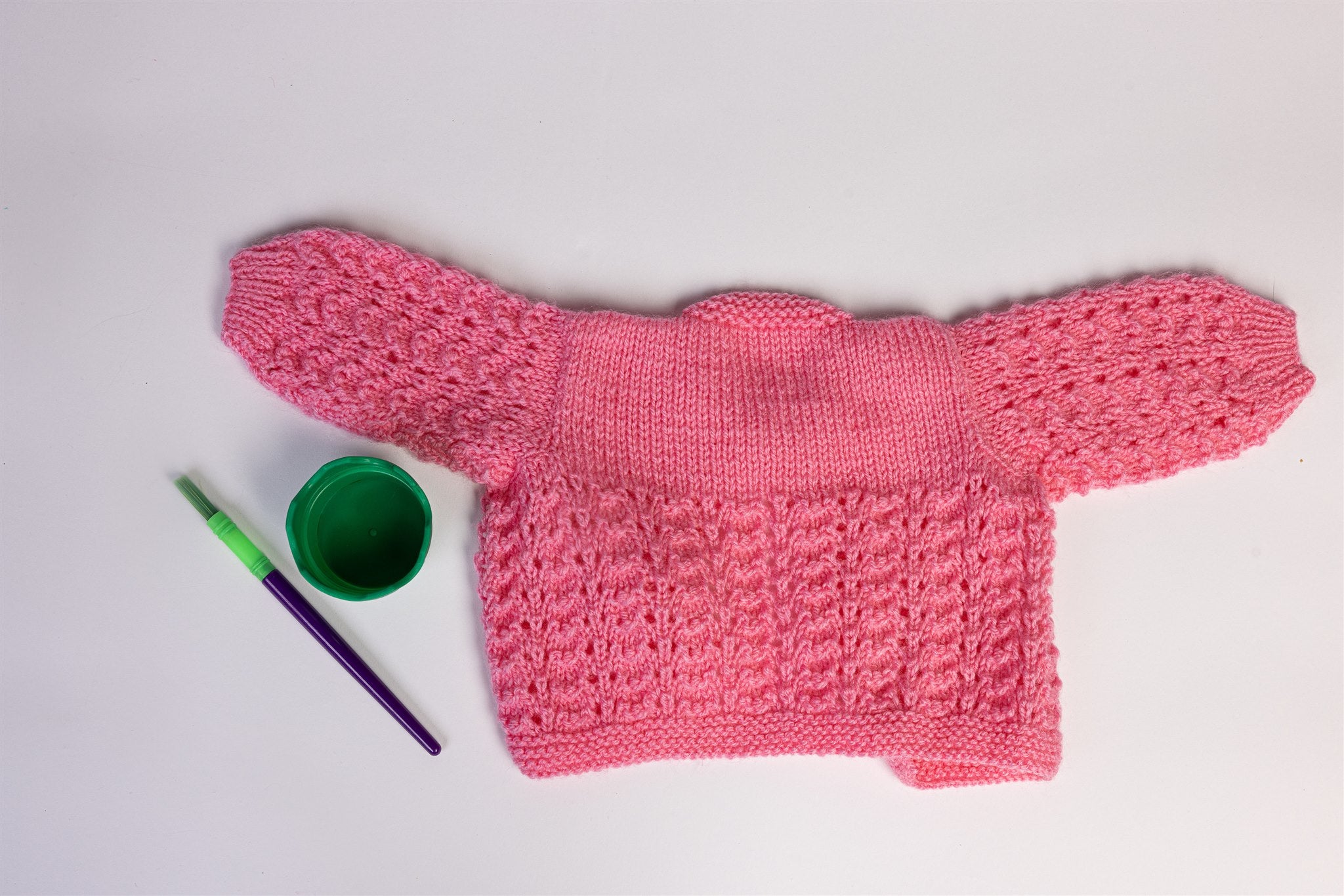 Pink jacket handmade wool