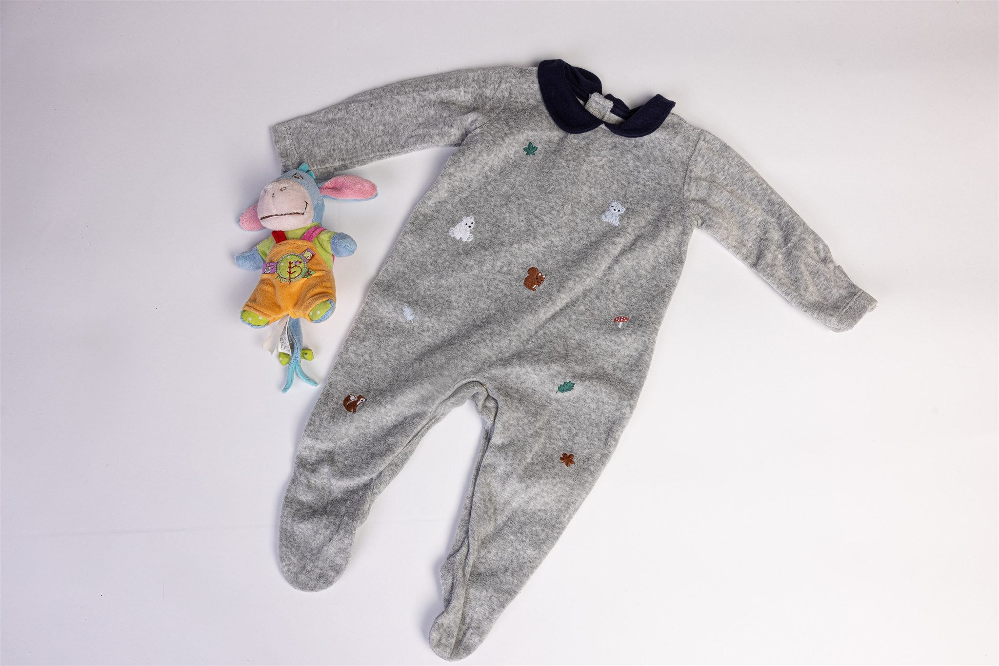Grey animal sleepsuit