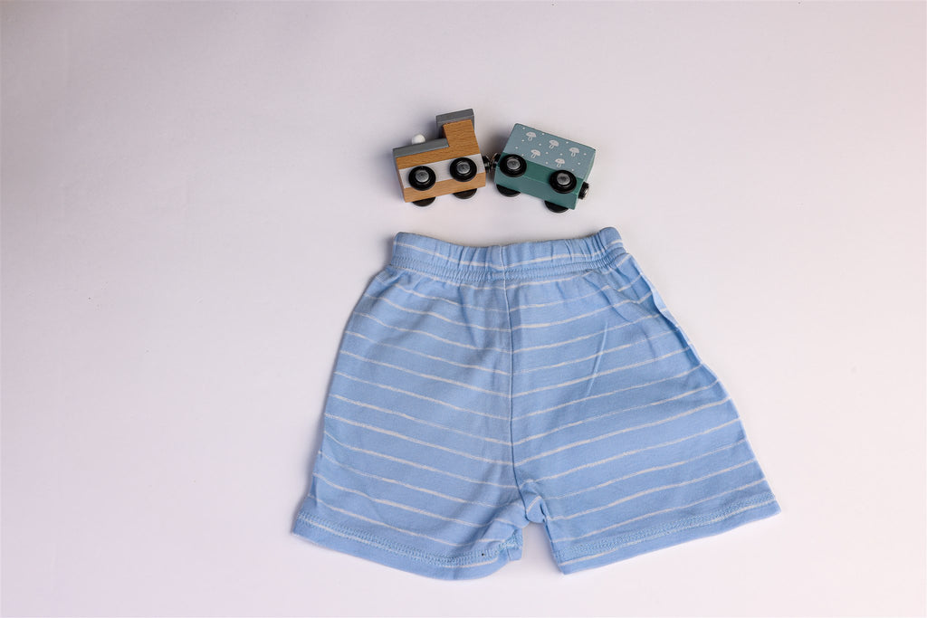 Blue striped shorts