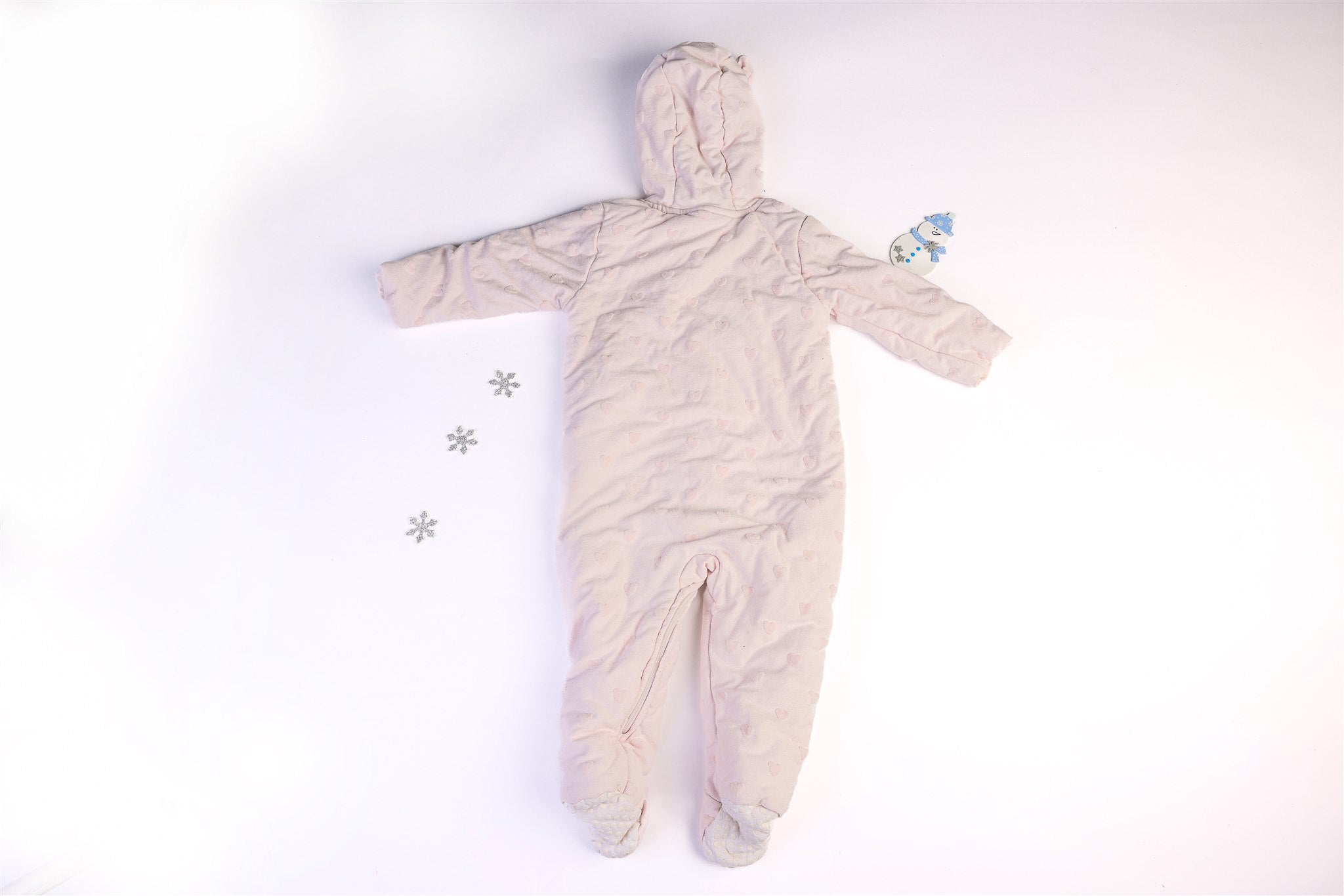 Warm pramsuit featuring a mouse