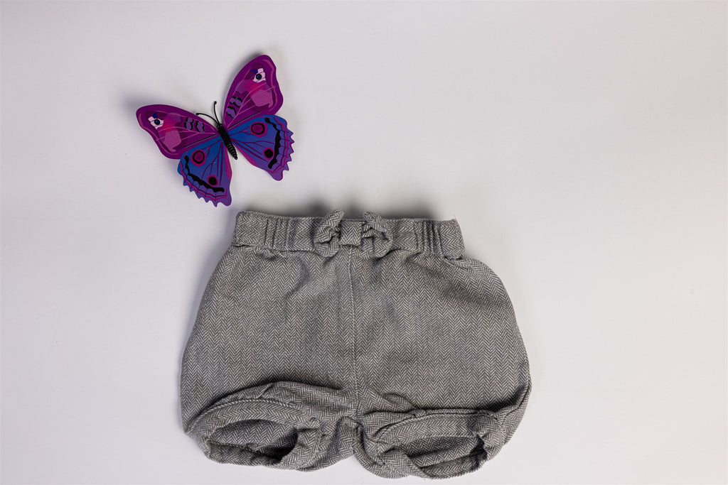 Grey sequined shorts