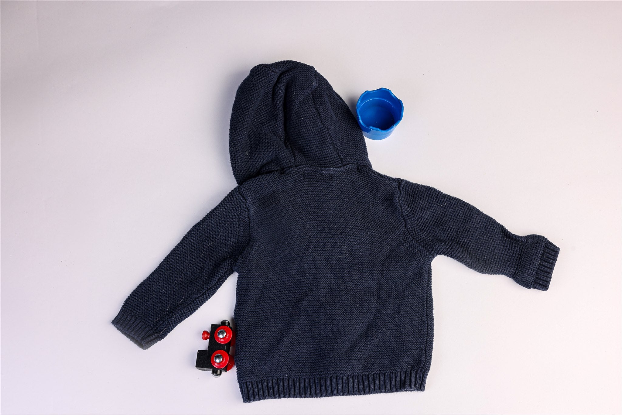 Navy blue hooded jacket