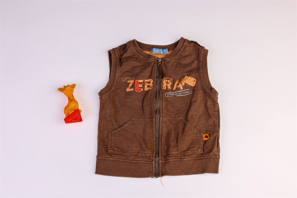 Brown jacket "Little Zebra living in Savanna"