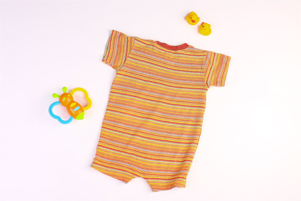 Striped "Little Duck" rompers