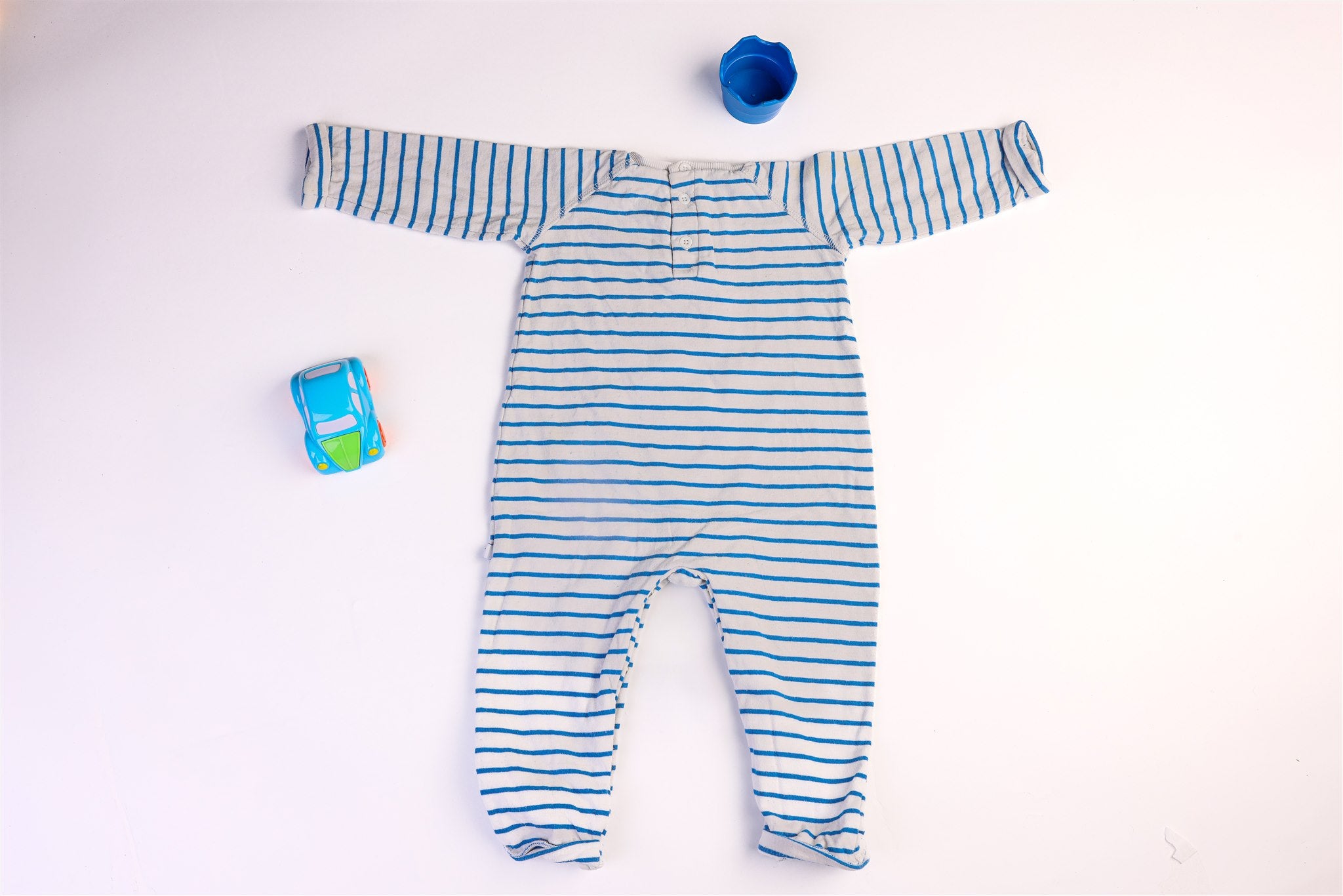 "Parfait" striped sleepsuit