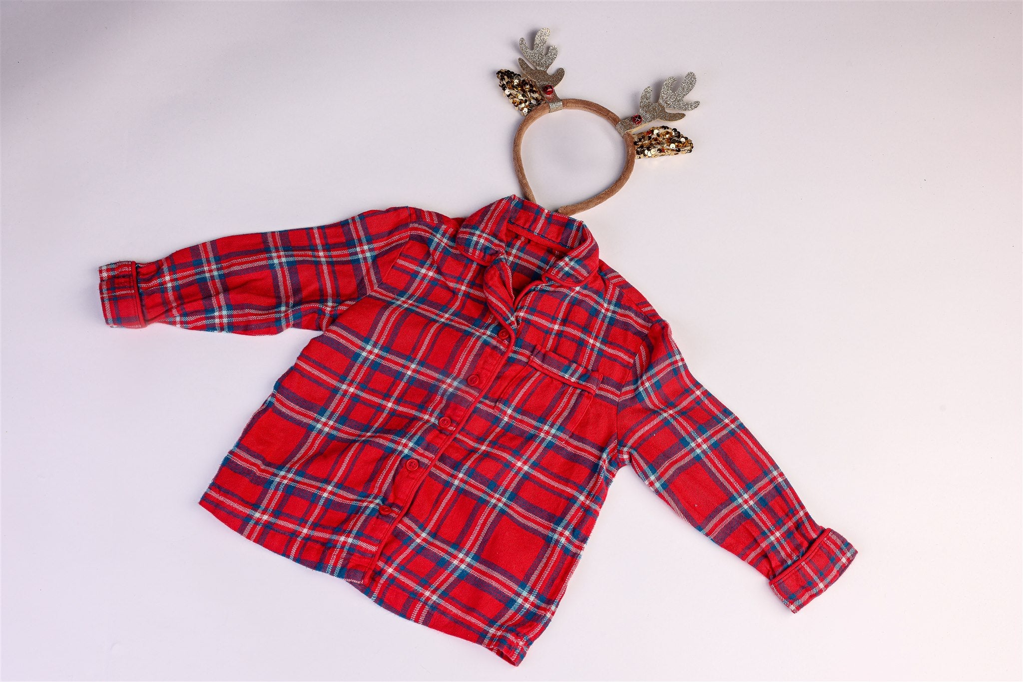 Checked sleepsuit set