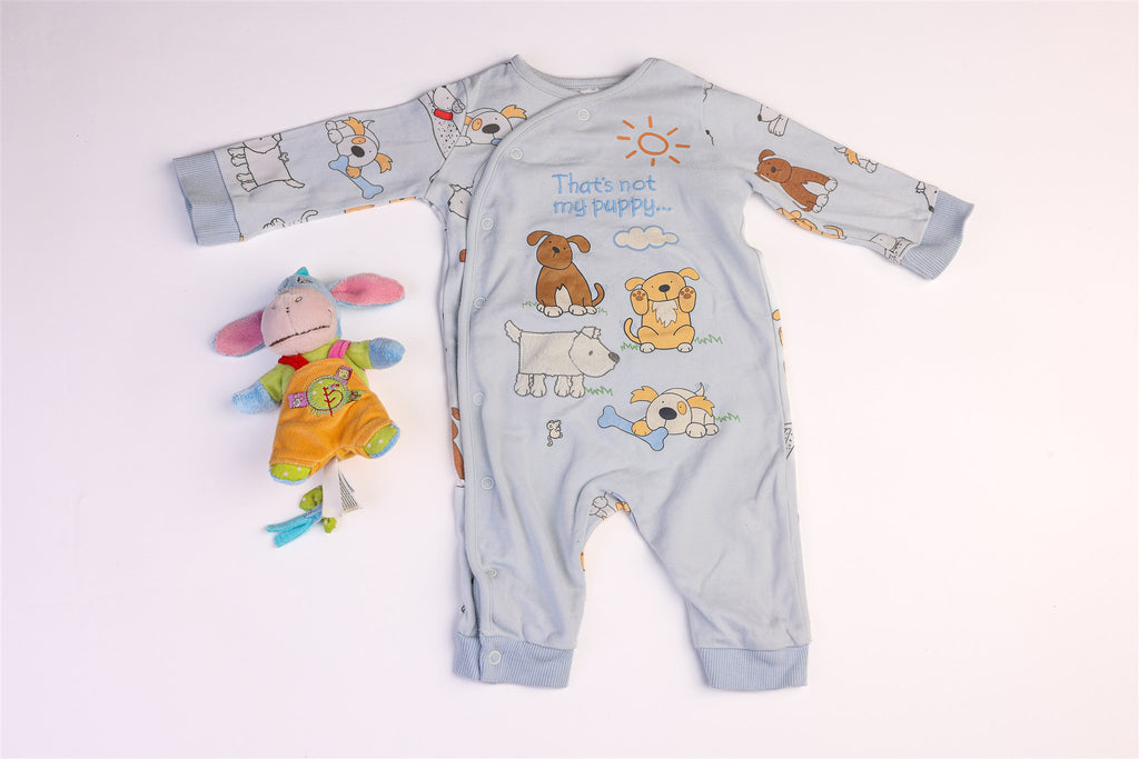 Blue "That's not my pupy..." sleepsuit