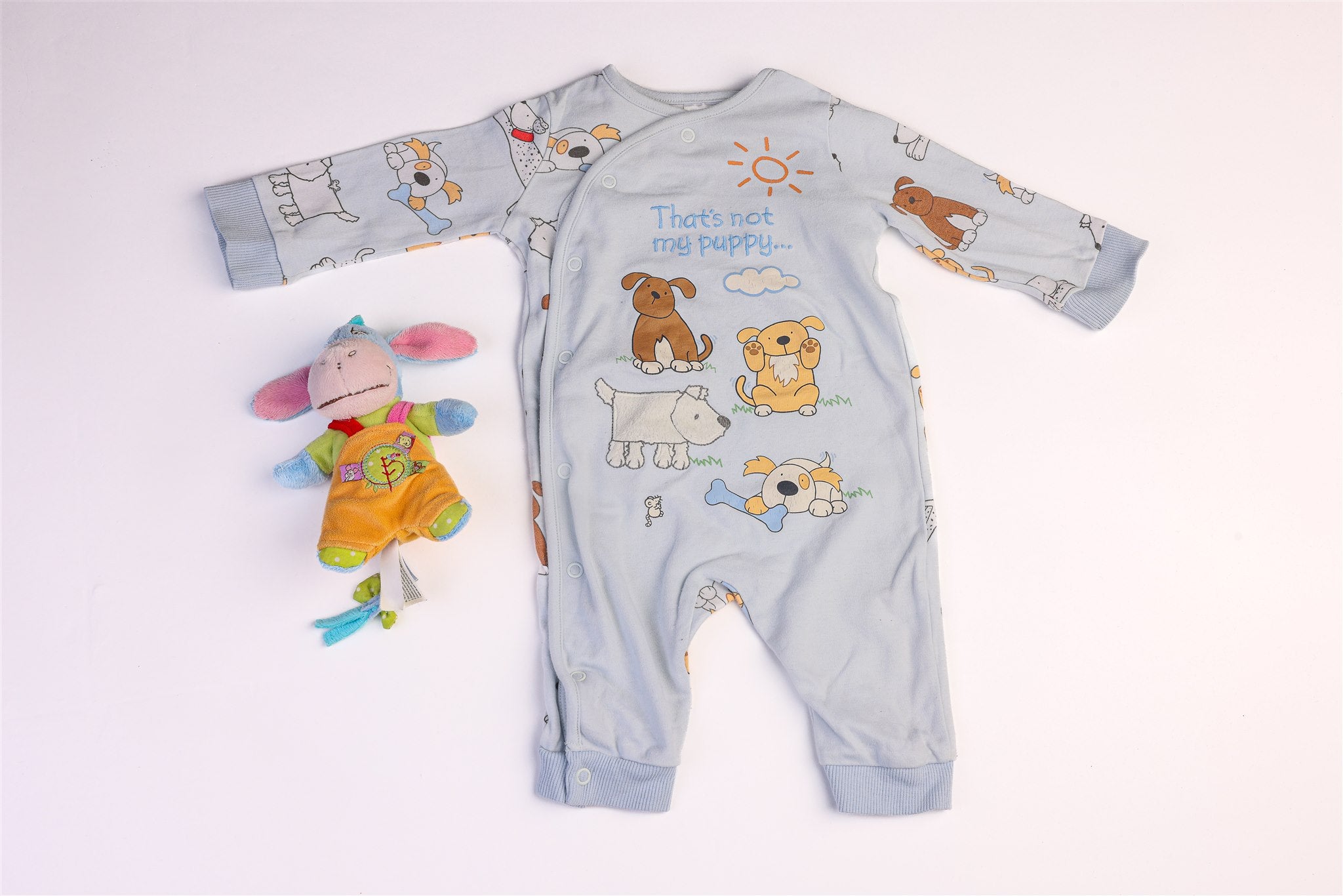 Blue "That's not my pupy..." sleepsuit