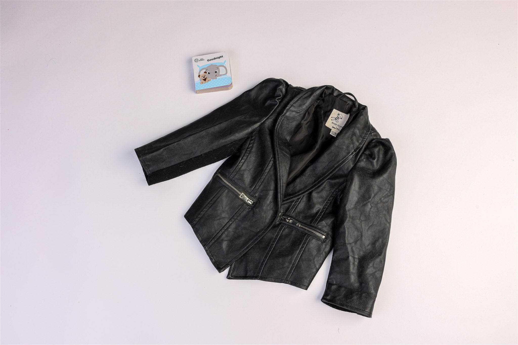 Black faux-leather jacket