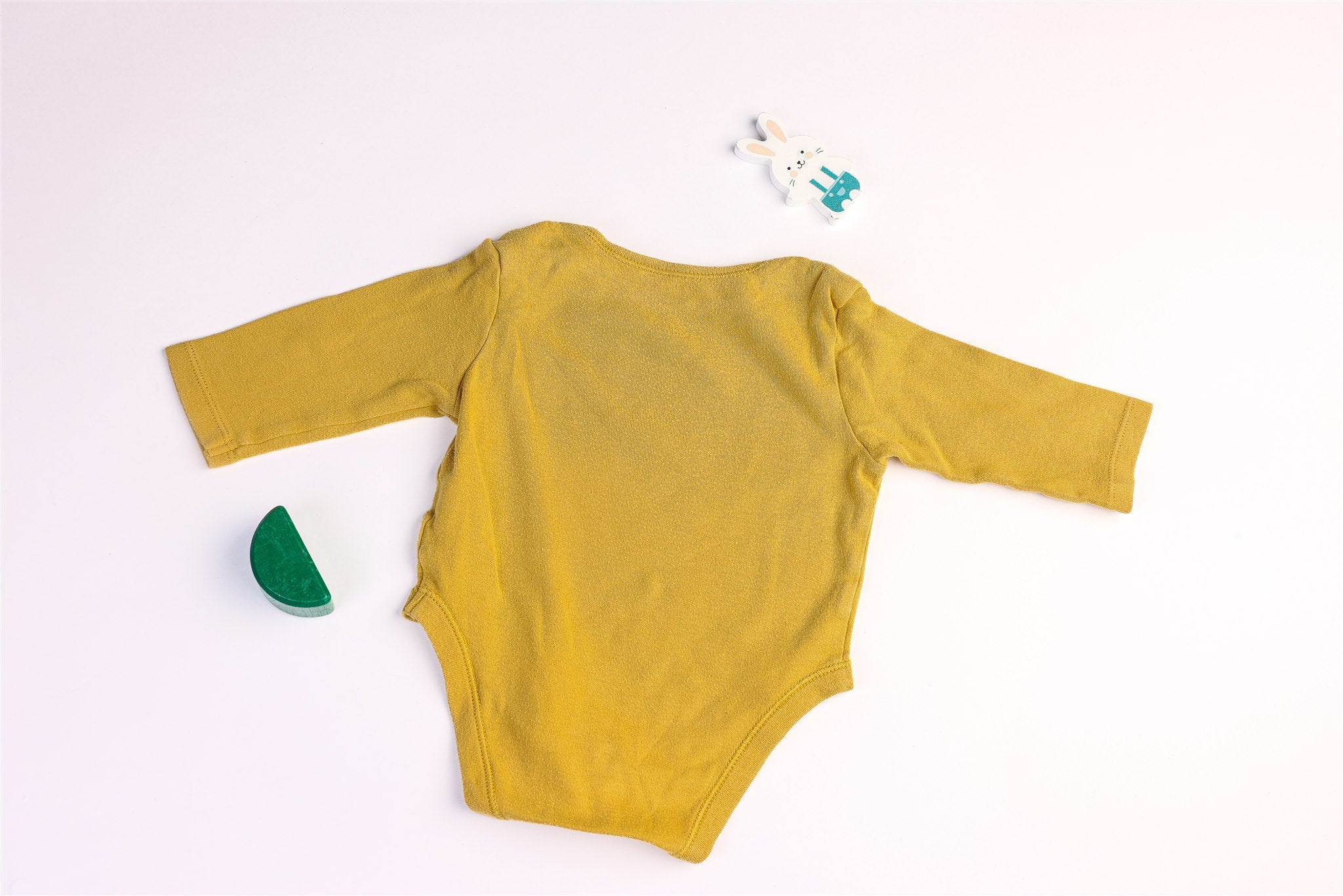 Mustard "Free Hugs!" long-sleeved bodysuit