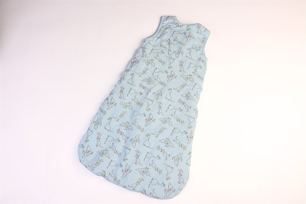 Blue dinosaur sleeping bag