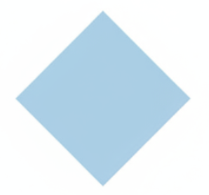 Losange bleu couleur C1DFF0 avec fond blanc